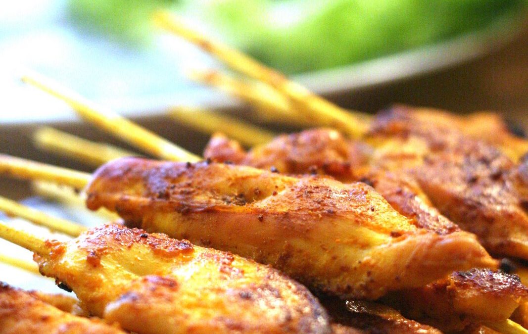 Gai Satay (Kyckling med jordnötsås på thai-vis)
